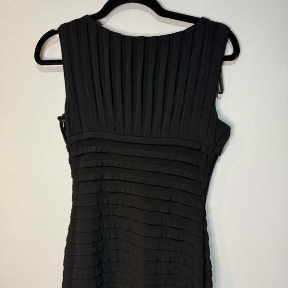 Calvin Klein Black Sleeveless Pleated Dress, Side Zipper - Picture 7 of 13